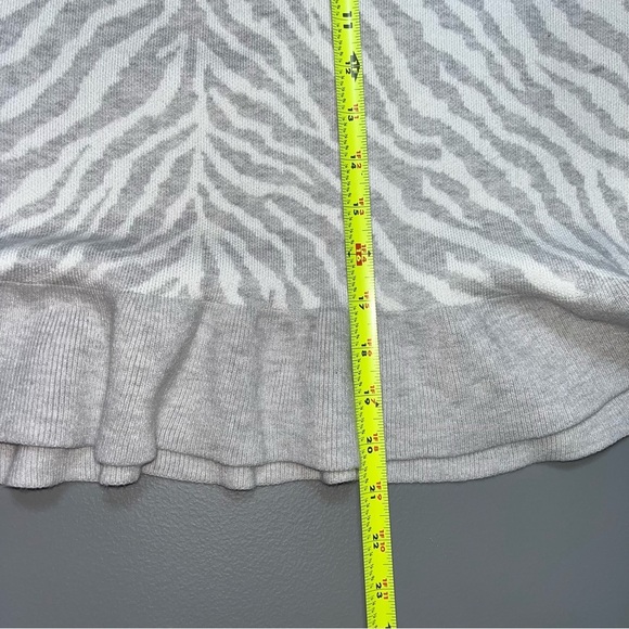 Anthropologie Dolan Zebra Animal Print Knit Ruffle Sweater Mini Skirt Sz Medium - Picture 9 of 9